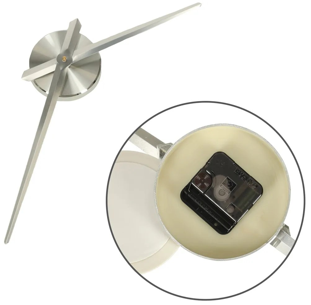 KIK Nástěnné hodiny velké 80-120cm stříbrné 12 číslic