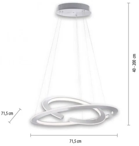 Paul Neuhaus 2491-55 - LED Stmievateľný luster na lanku ALESSA 2xLED/26W/230V + DO