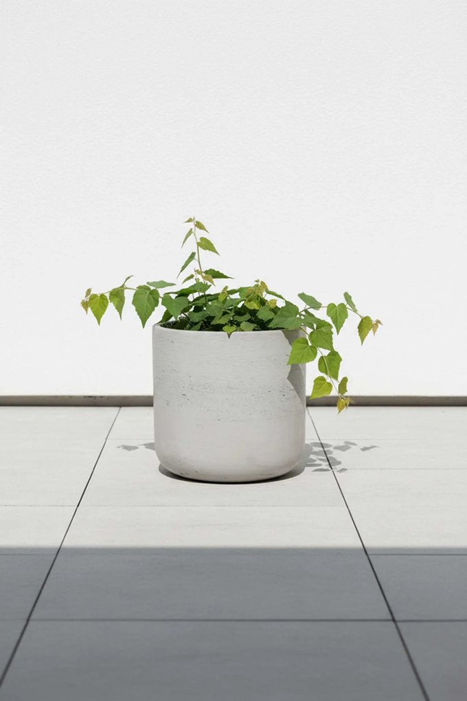 Kvetináč CHICO, sklolaminát, výška 31 cm, béžová