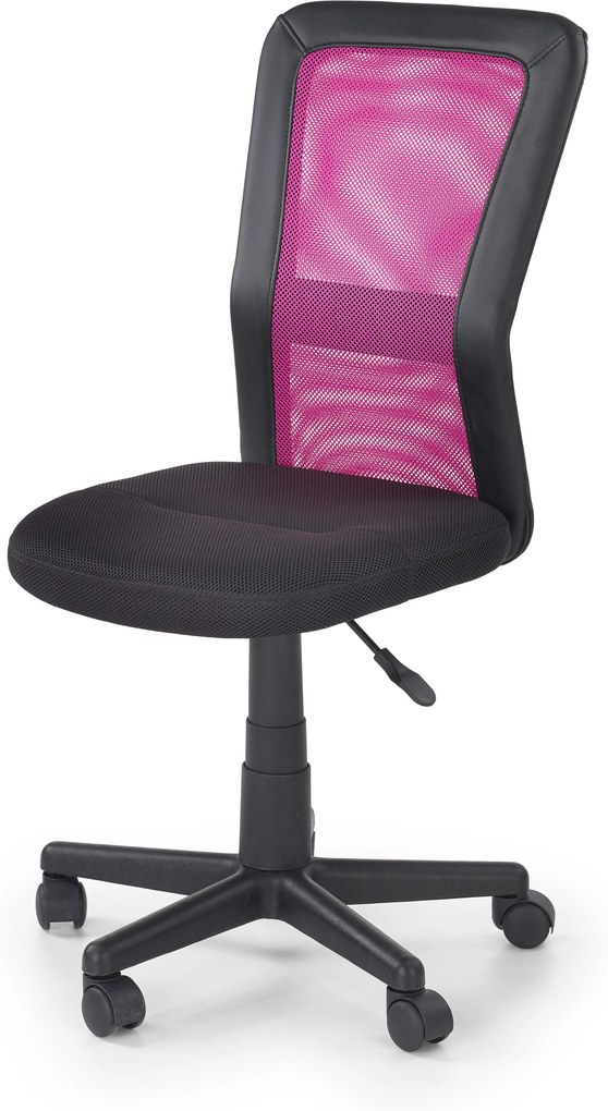 HALMAR Cosmo detská stolička na kolieskach čierna / ružová