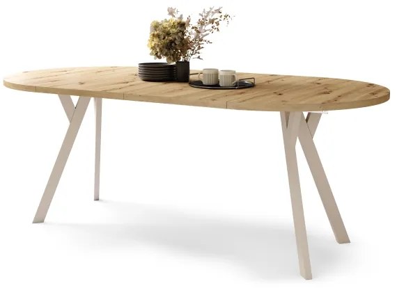 Rozkladací jedálenský stôl ARTUR dub artisan/béžová