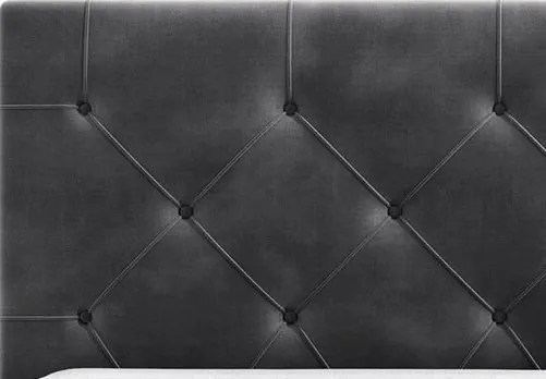 Posteľ Lusaka 180x200 cm, stredne šedá látka