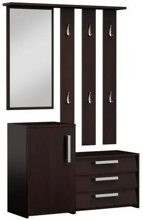 Predsieňová stena so skrinkou na topánky PARIS wenge