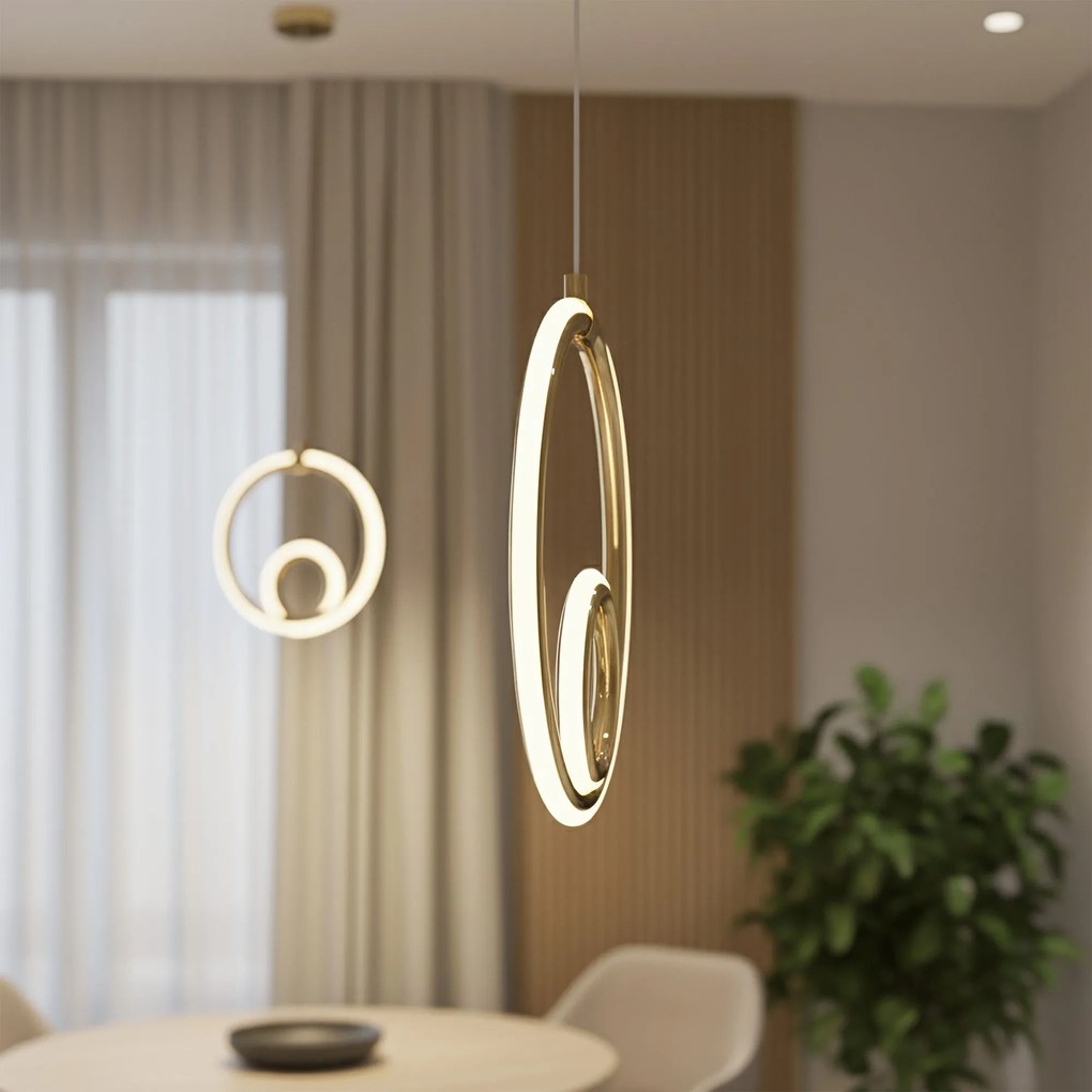 Toolight Toolight, LED stropné osvetlenie 11,5W, 3000K, 1000lm, LHJ094-1CP, zlatá lesklá, OSW-50067