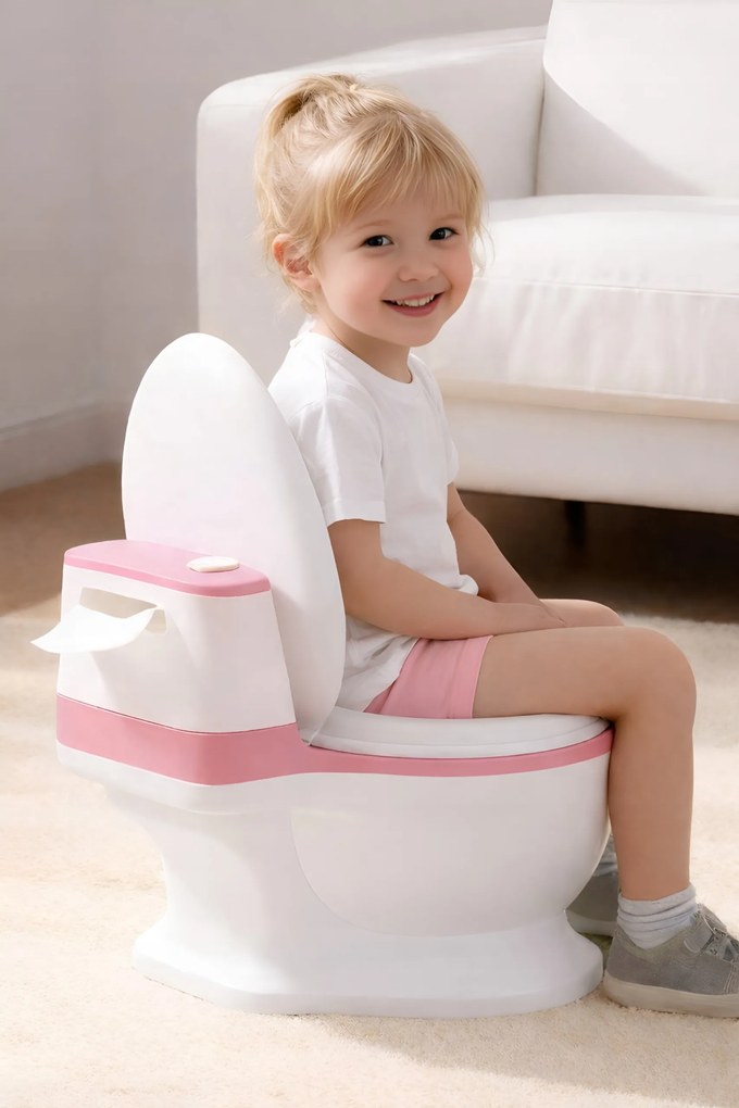 TRENDIE Detský interaktívny nočník ružový