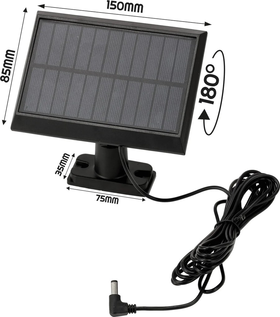 BERGE LED solárna lampa s pohybovým senzorom + diaľkový ovládač TANGA 30W