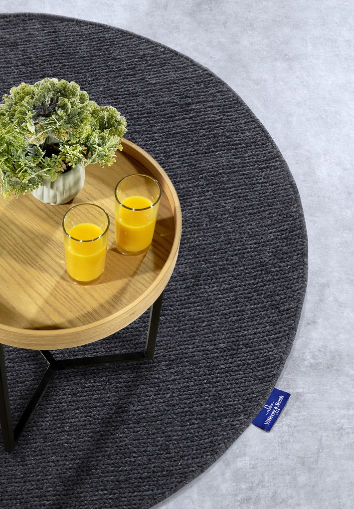 Kusový koberec Villeroy & Boch 106051 Anthracite kruh, 160x160 (priemer) kruh, šedá, obývacia izba, Villeroy & Boch