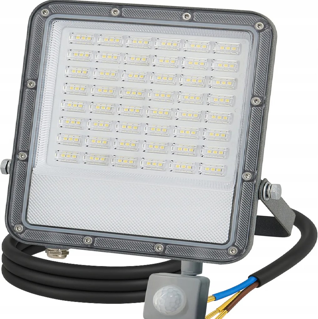 BERGE LED reflektor ODYN s pohybovým senzorom 100W - 9000lm - 4000K - IP66