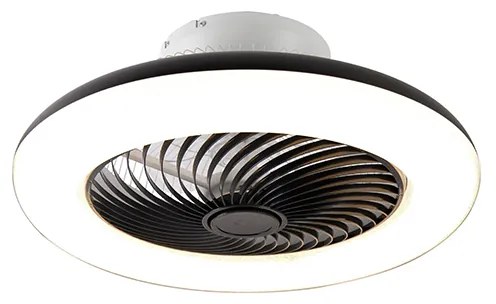 Stropný ventilátor čierny vrátane LED s diaľkovým ovládaním - Clima