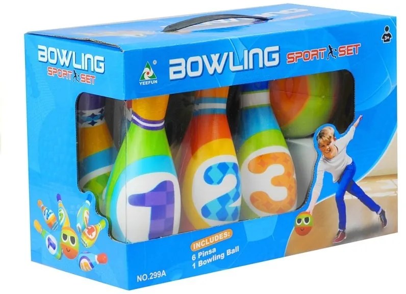 LEAN TOYS Bowlingové kolky s číslami pre batoľatá