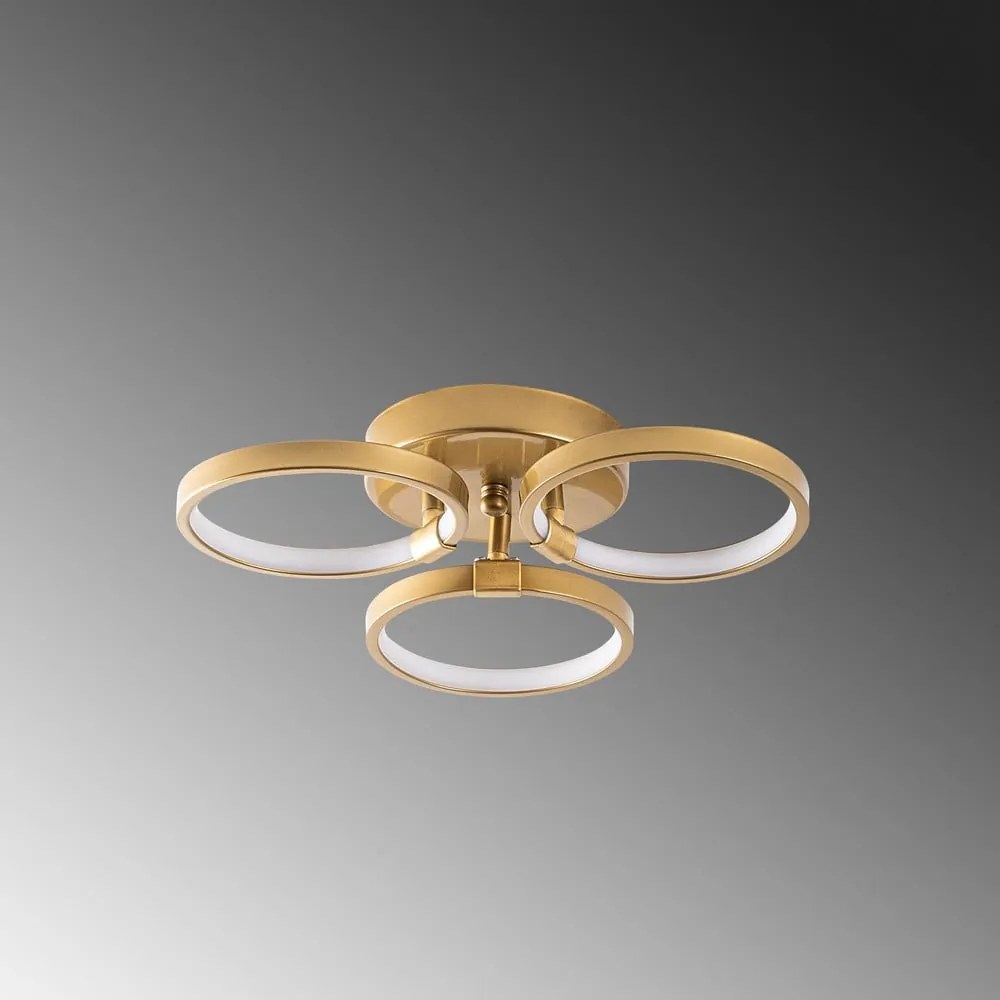 LED stropné svietidlo v zlatej farbe ø 17 cm Halka – Opviq lights