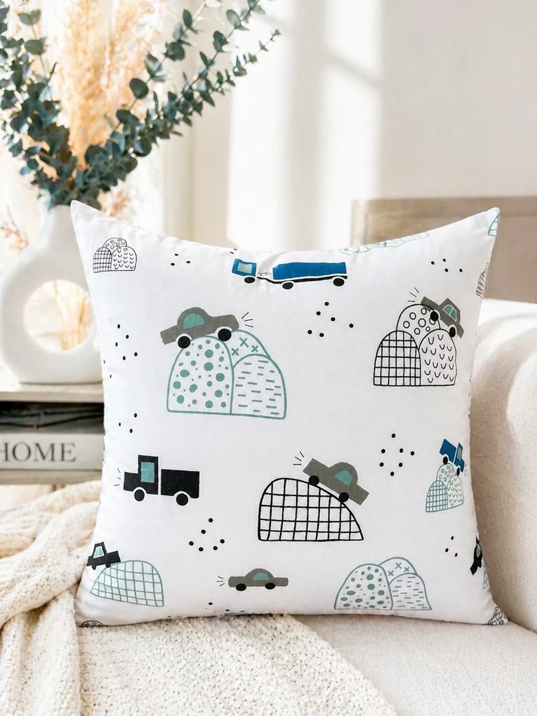 INTERMEDIC SK Vankúšová obliečka 40×40 cm – Modré Autá, 100 % bavlna