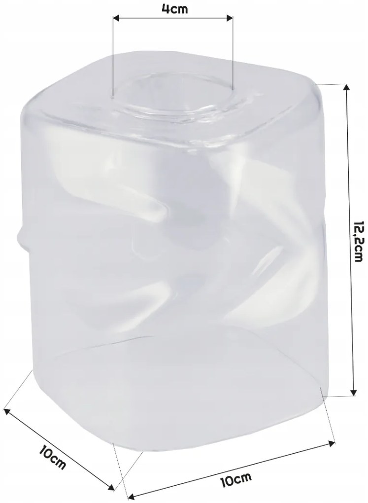 BERGE LED nástenné svietidlo sklenené rolovacie štvorcové - priehľadné