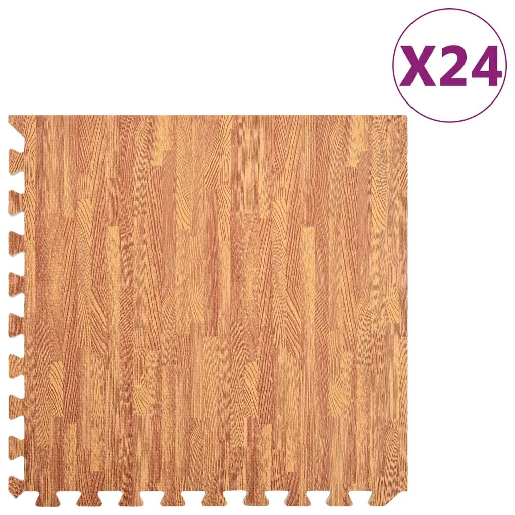 Podložka puzzle štruktúra dreva 24 ks 8,64㎡ EVA pena 92460