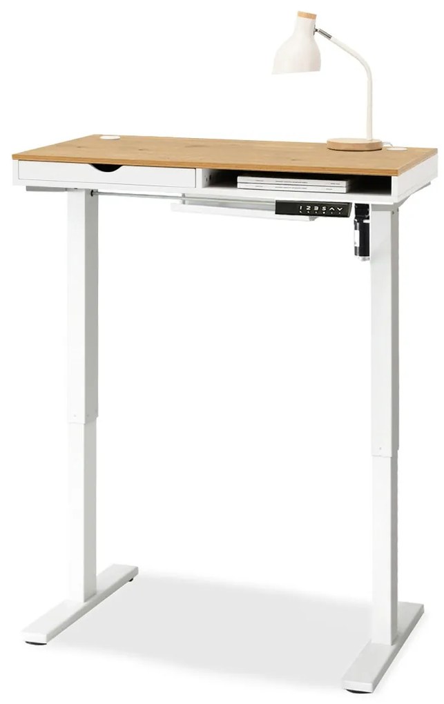 PC stolík Osto 100 (dub biely + biela). Akcia -21%. Vlastná spoľahlivá doprava až k Vám domov. 1109811