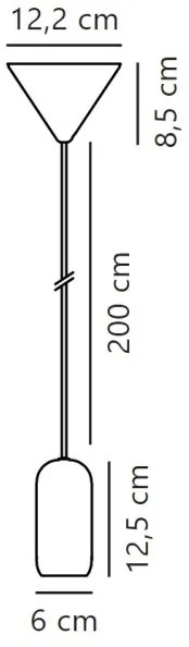 Nordlux - Luster na lanku NOTTI 1xE27/40W/230V čierna