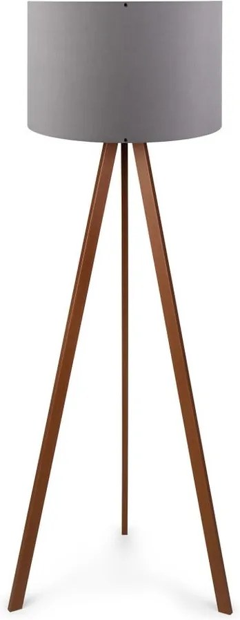 Sivá stojacia lampa Nore