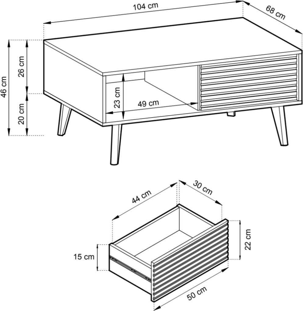 PROXIMA.store - Škandinávsky konferenčný stolík - RAMONA
