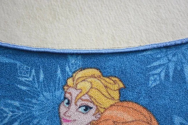 Koberec kruh FROZEN nebeský krajina ľadu ELZA