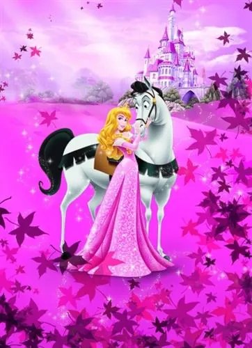 Fototapeta Disney Princezná a biely kôň 184 cm x 254 cm fototapety Komar 8-495