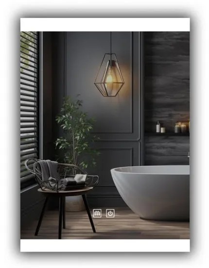 IREDA Kúpeľňové zrkadlo s LED osvetlením, 70 x 50 cm