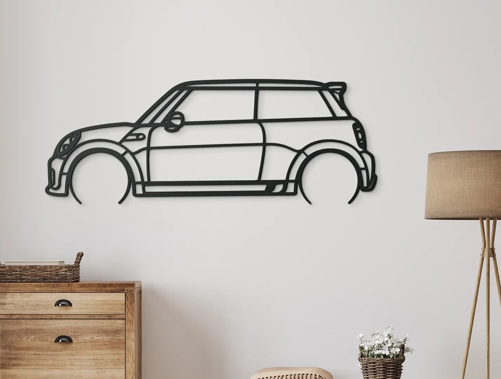 drevko Nálepka Mini Cooper 13 Rozmer obrazu: 32,5 x 86 cm, Farba dekorácie: Čierna