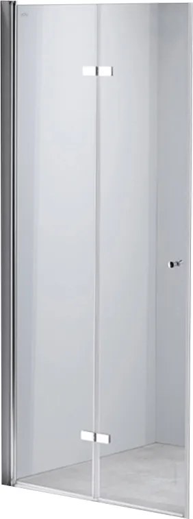 BPS-koupelny Zalamovacie otočné sprchové dvere HYD-JSD01A 80 chrom/transparent pre inštaláciu do niky - bez vaničky