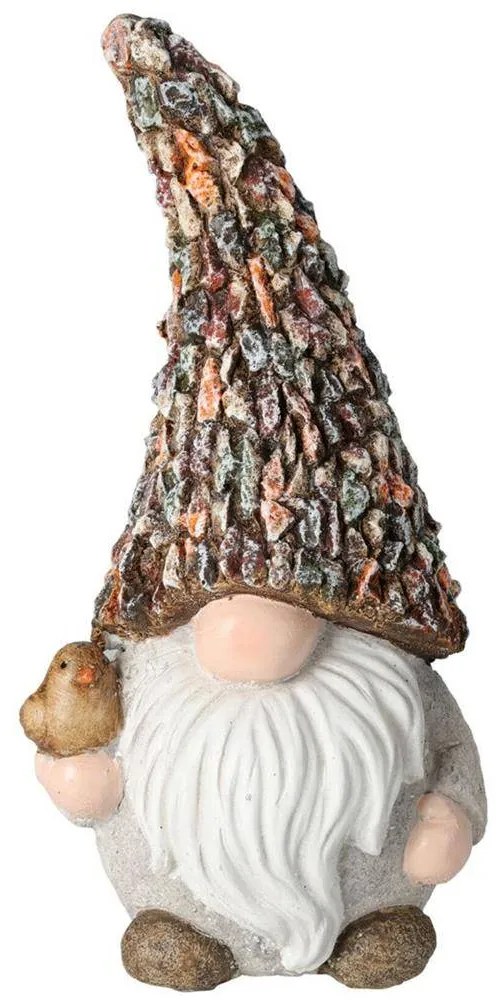 Záhradná figúrka z polyresinu Gnome, 30 cm, viacfarebná