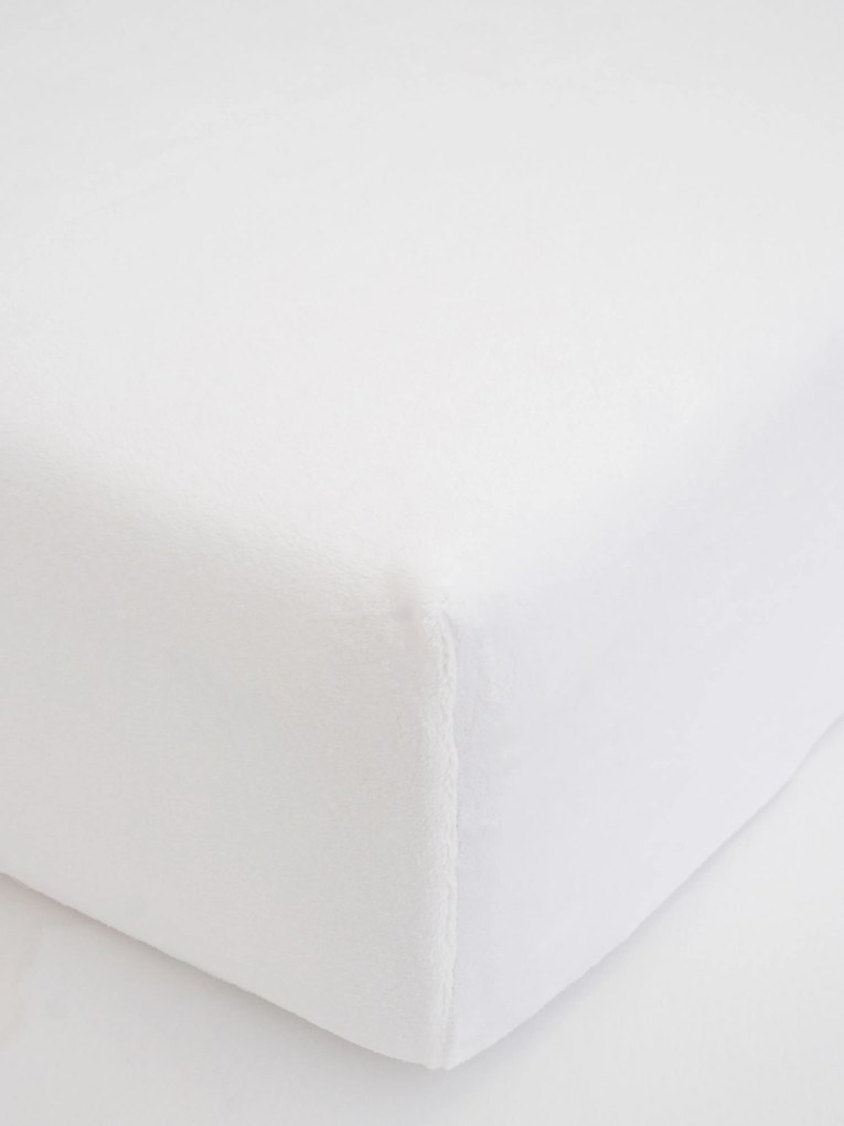Plachta mikroplyš Deluxe do postieľky 70 x 140 cm - biele