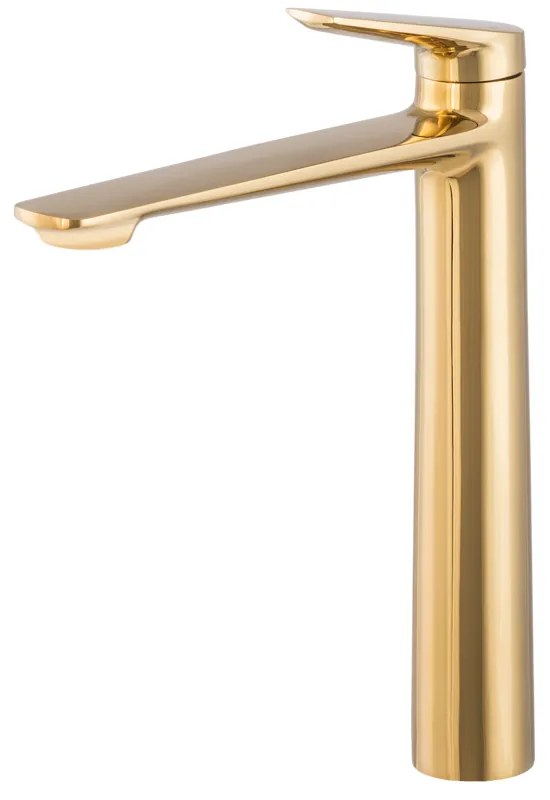Gamma Evo, vysoká umývadlová batéria h-286, zlatá lesklá, GMA-BEUW-GD