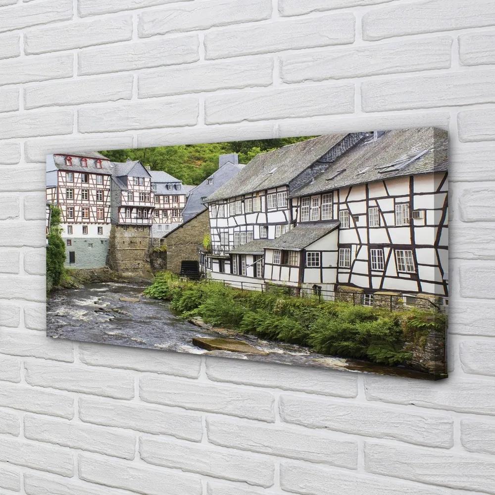 Obraz na plátne Germany Staré budovy River 125x50 cm