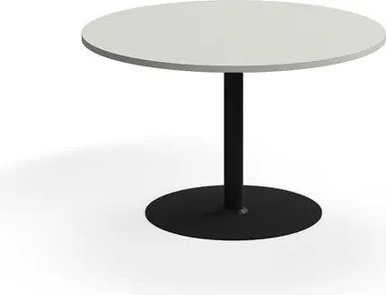 Stôl VERTICUS, Ø1200x720 mm, svetlošedá/čierna