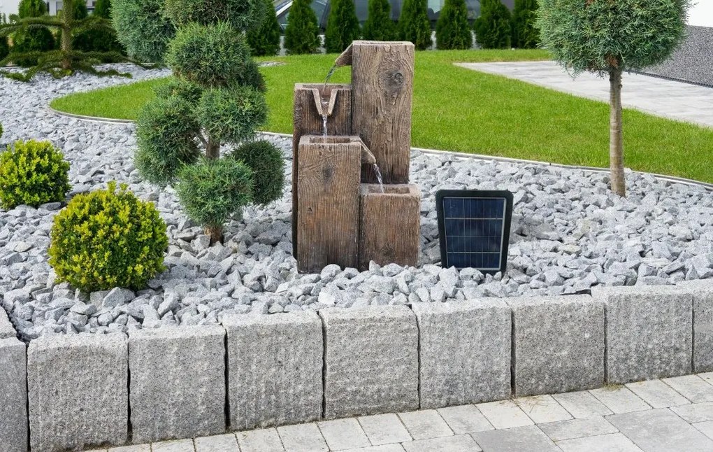Záhradná solárna fontána BestBerg SF-04 / polyresin / 27 x 28 x 48 cm