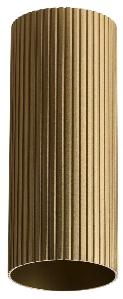 Minimalistické bodové svietidlo Lucas Ribbed Tube 30 zlatá