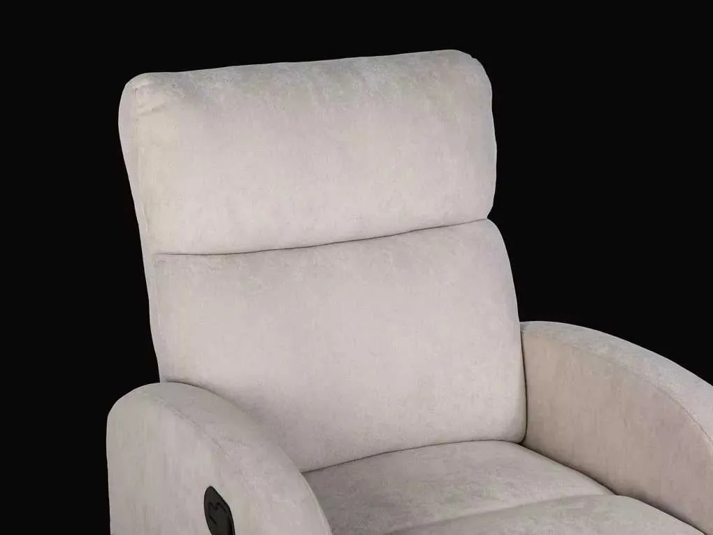 LuxuryForm DESIGN Televízne kreslo BRUNO otočné, hojdacie s polohovaním - béžové