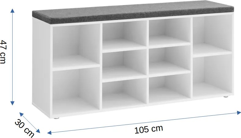 Topánkovník Houseland Rool biely