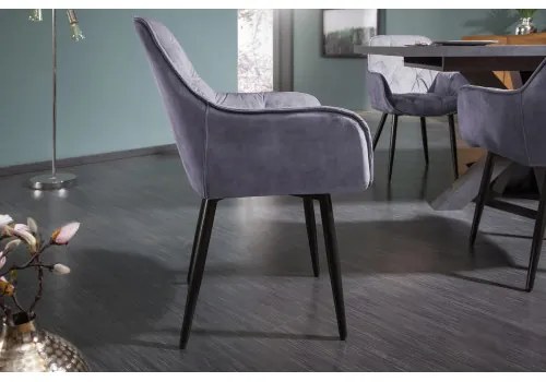 Stolička 41177 Milano Zamat Šedá  - Komfort-nábytok