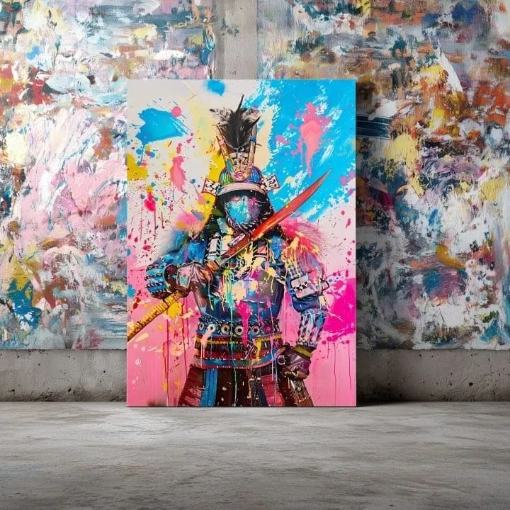 Obraz Samurai Spirit na plátne | Maľovaná štruktúra