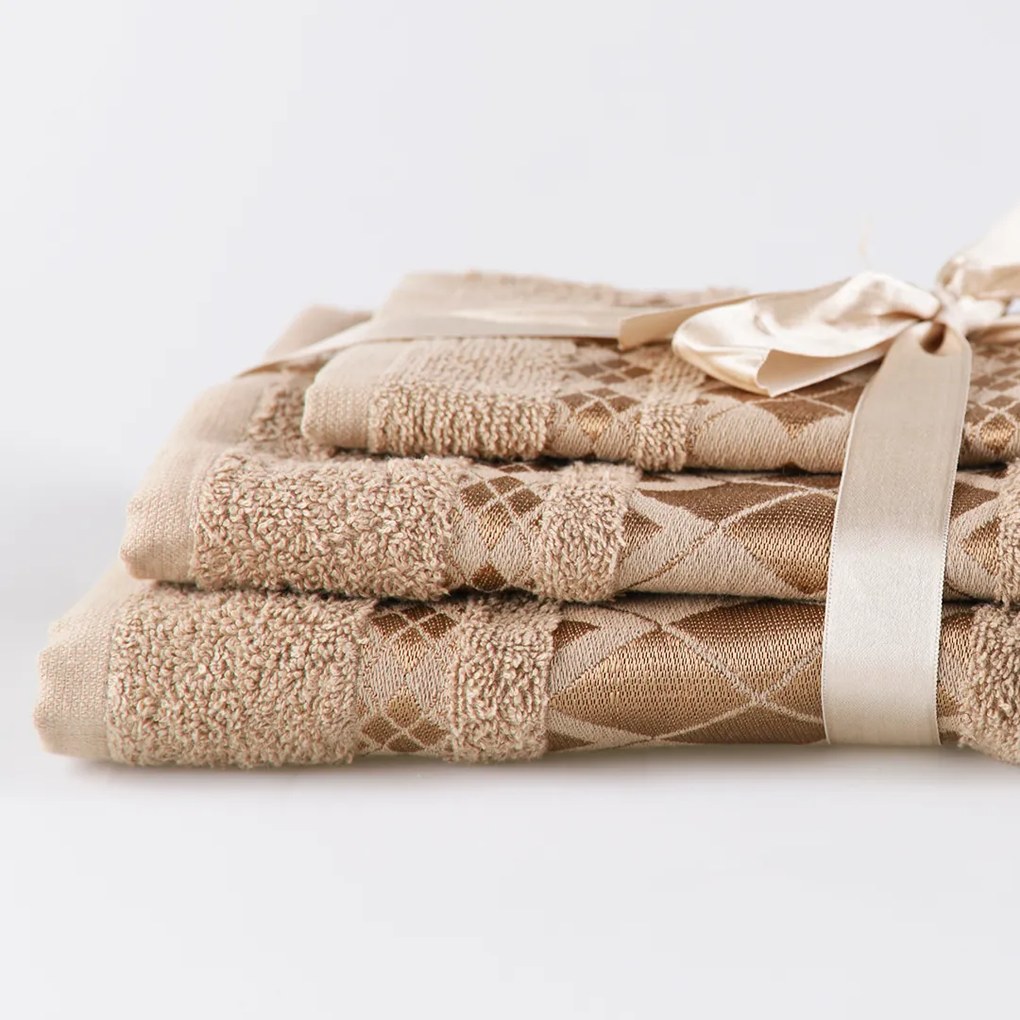 XPOSE® Darčekový set uterákov - béžový 3ks