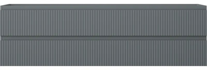 Mexen Rivel, kúpeľňová skrinka 160 cm, 2 zásuvky, drážkovaná, grafitová matná, 91A20-16047-2-BFF66