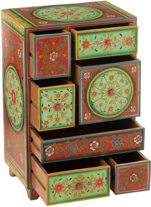 Drevená farebná komoda Mumbai mango wood - 43*29*65 cm