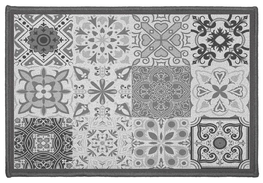 Sivý prateľný koberec 40x60 cm Persane – douceur d'intérieur