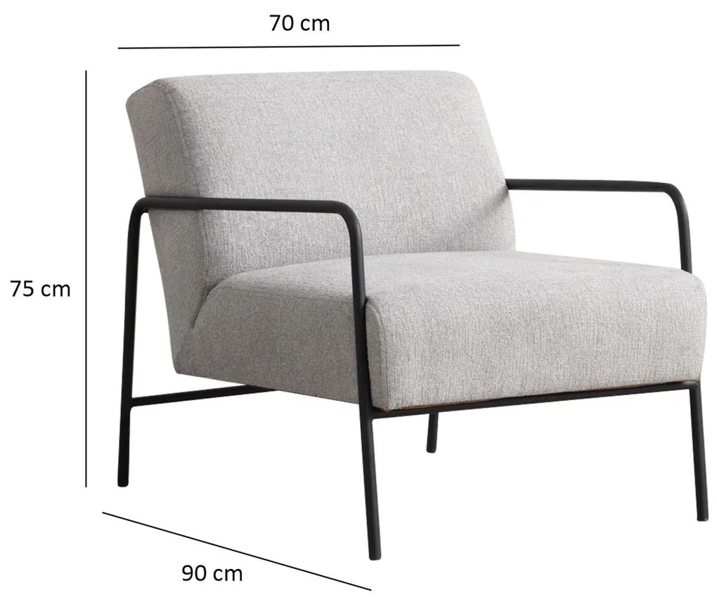 Kreslo Eti Bergere Grey