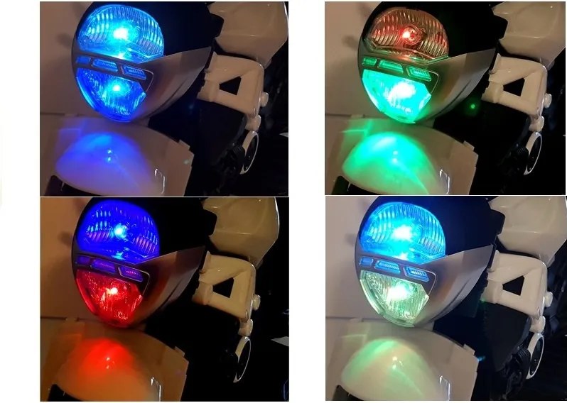 LEAN CARS Elektrická motorka pre deti GTM1188 s LED svetlom, žltá