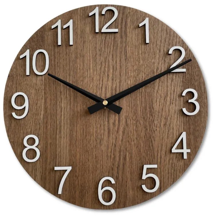Elegantné drevené hodiny do obývačky I SENTOP MAS017-3072-black-hands