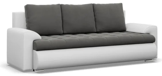 Trojmiestna rozkladacia sedačka FORESTA tmavosivá / biela