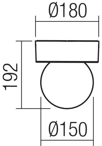 Redo 90641 - Vonkajšie stropné svietidlo BULK 1xE27/28W/230V IP44 antracit