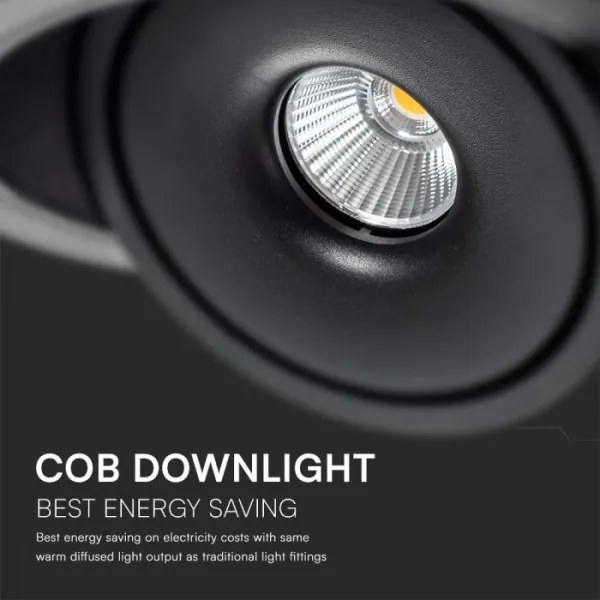 LED Podhľadové bodové svietidlo LED/28W/230V 3000/4000/6400K pr. 20 cm čierna