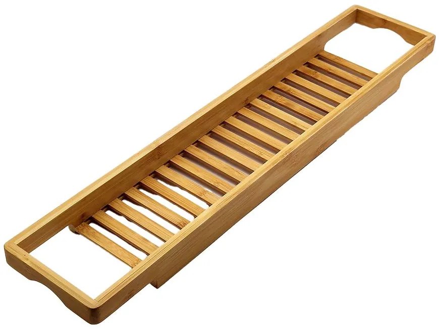 Polička na vaňu, bambus