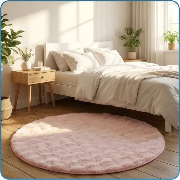 Koberec Rabbit Bubble ružový kruh